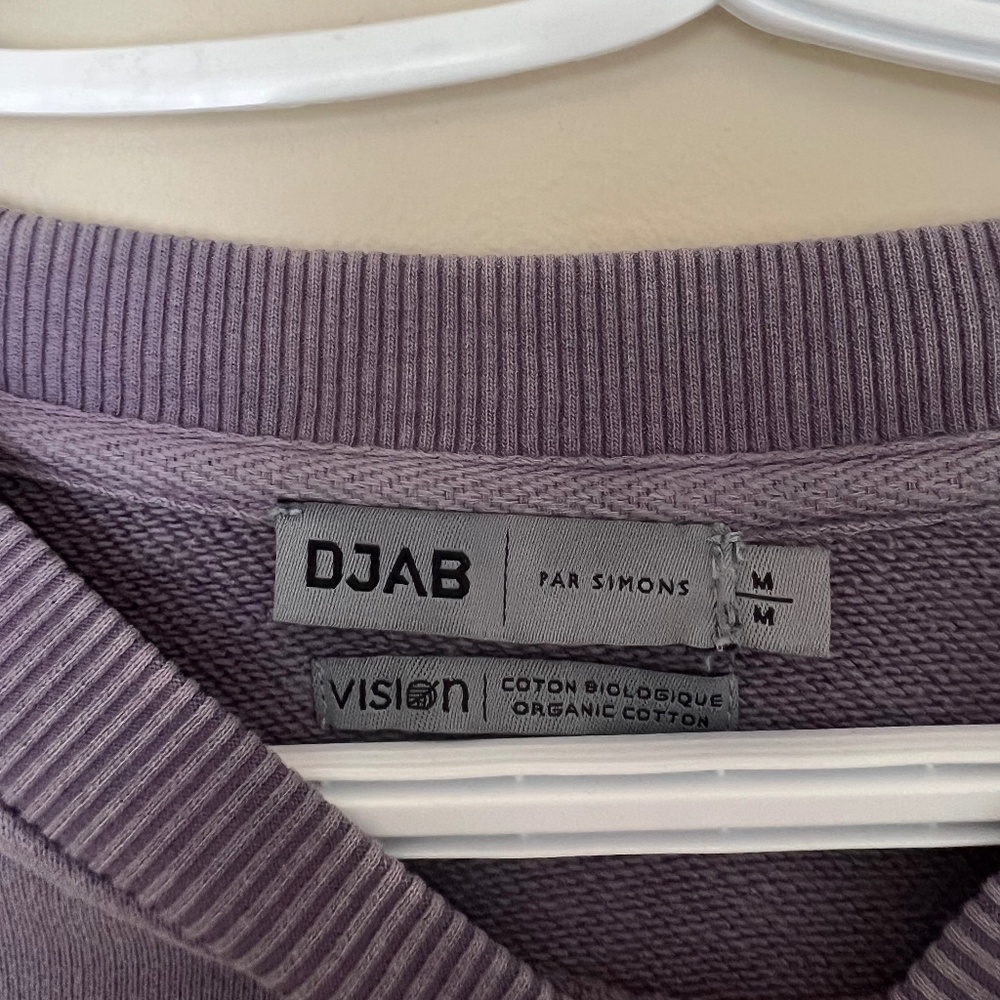 purple faded vintage-style crew neck sweater unisex